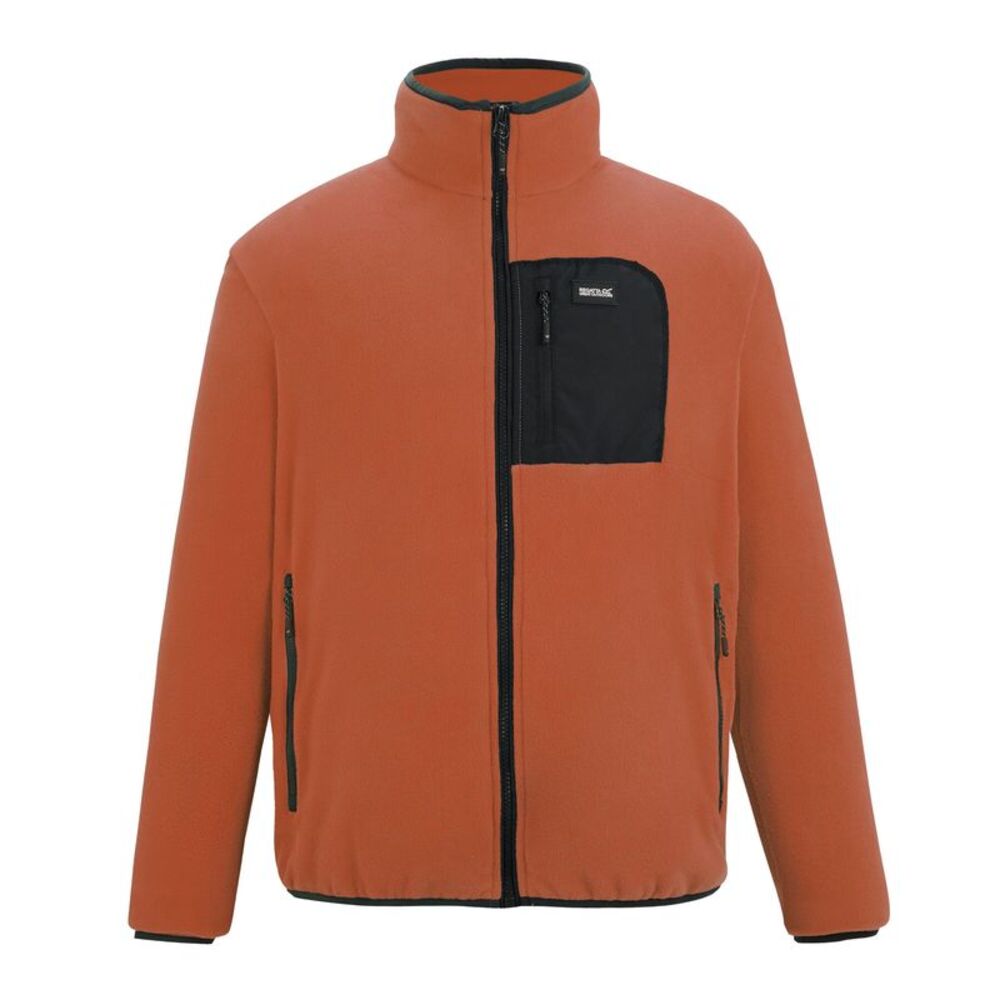 Regatta Mens Frankie Full Zip Fleece Jacket / Brick/Black